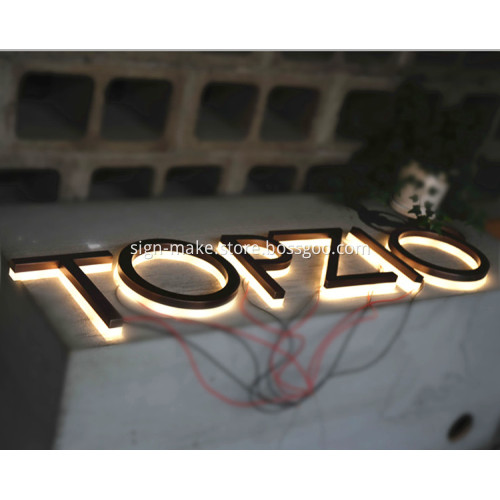 Front Back Lit Halo Channel Letters Signs